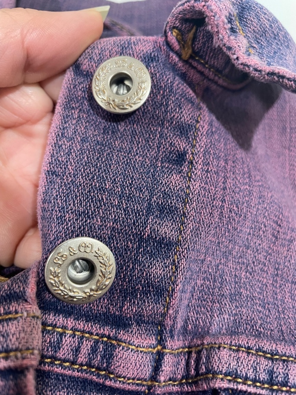 Vintage Look LEVI'S Purple Jean Jacket - Y2K Aesthetic - Feb 2010 - Size S - Picture 6 of 16